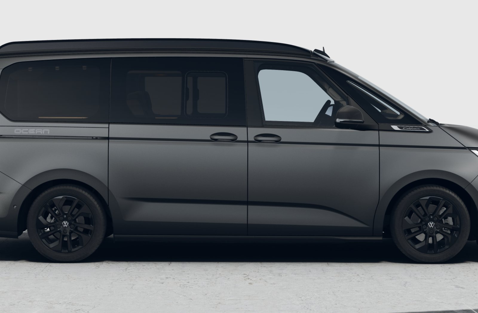 Right side profile of the California, matte grey